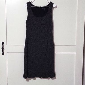 Black Dress with white polka dots
